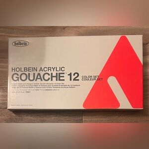 Acrylic Gouache 12 Color Set - Red and Gray